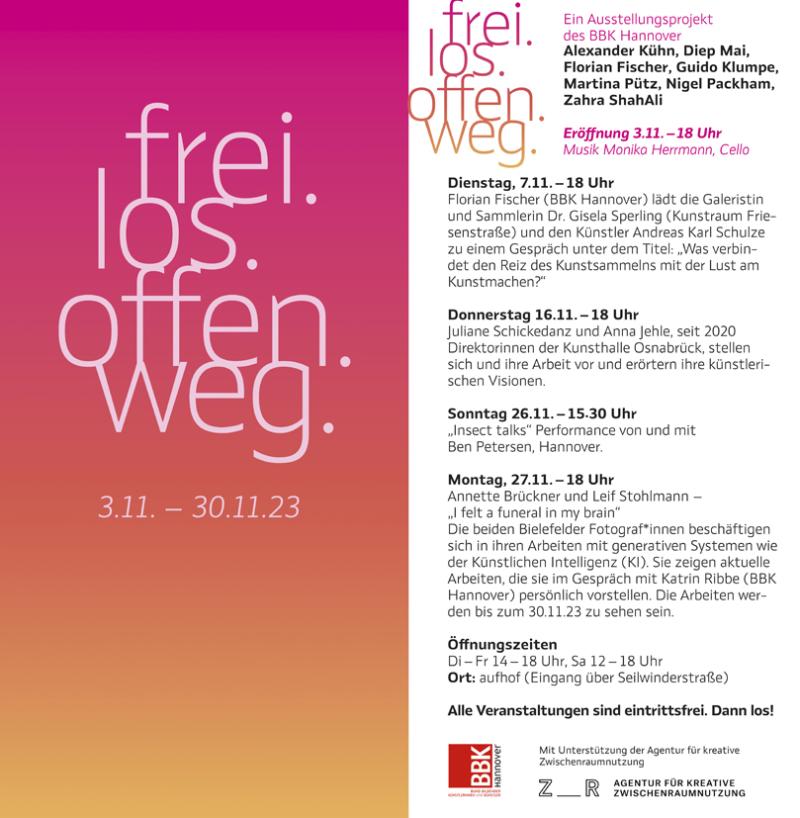 frei.los.offen.weg. Ausstellung des BBK Hannover