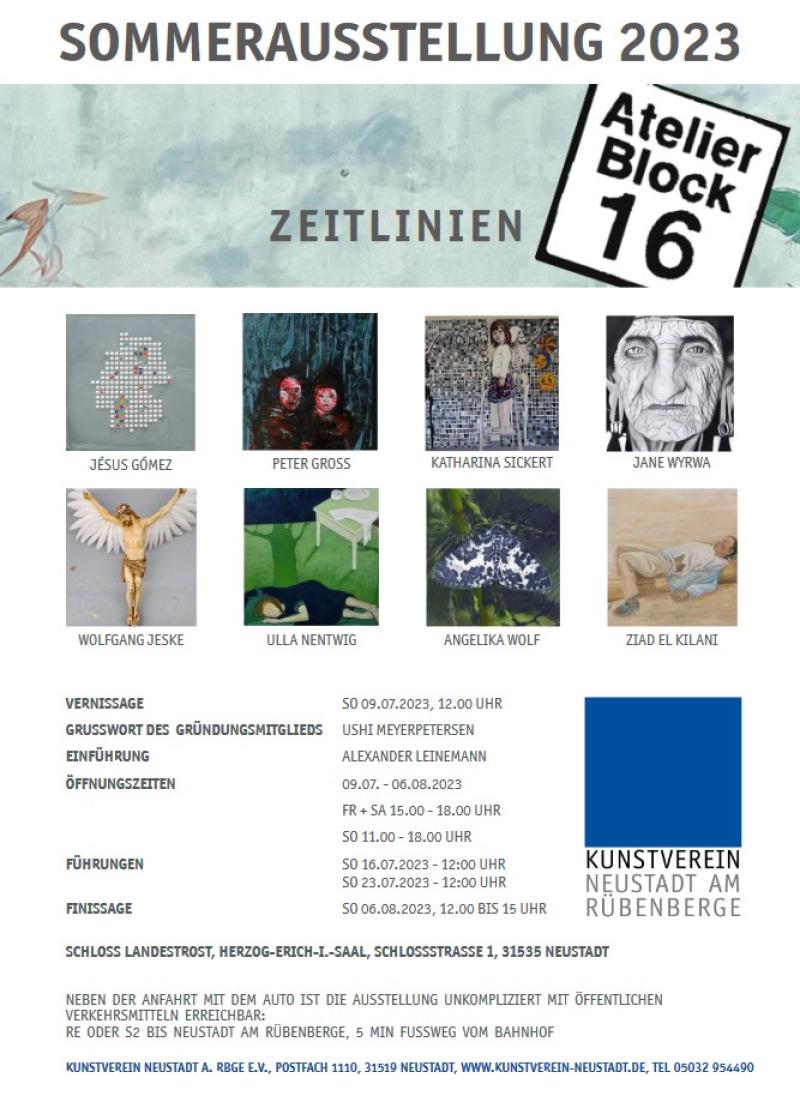 Ausstellung des Kunstverein Neustadt e.V. - Sommerausstellung 2023 von Atelier Block 16 Ausstellung des Kunstverein Neustadt e.V. - Sommerausstellung 2023 von Atelier Block 16